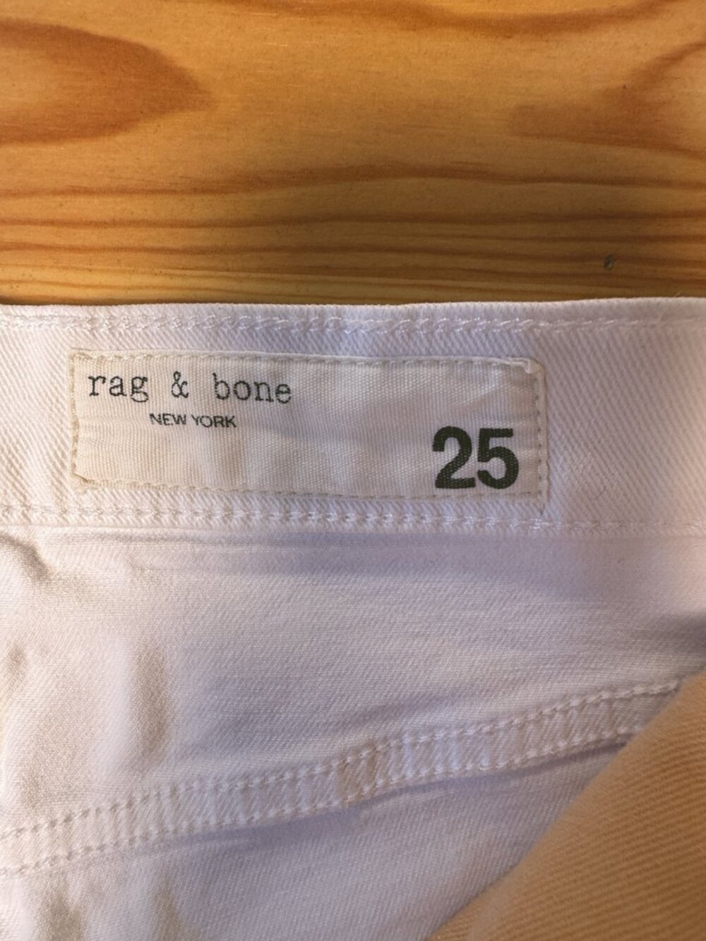 Rag & Bone Women's Size 25 White Wide-Leg Denim Jeans Frayed Hem High Rise - Picture 15 of 16